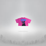 Women Crop Top Acid Pink