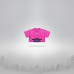Women Crop Top Acid Pink